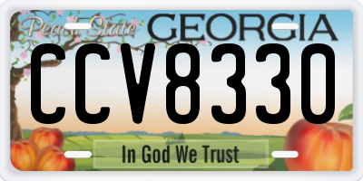 GA license plate CCV8330