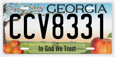 GA license plate CCV8331