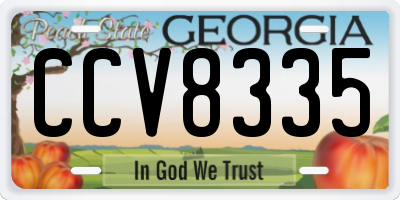 GA license plate CCV8335
