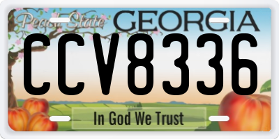 GA license plate CCV8336