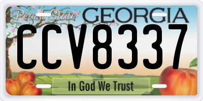 GA license plate CCV8337