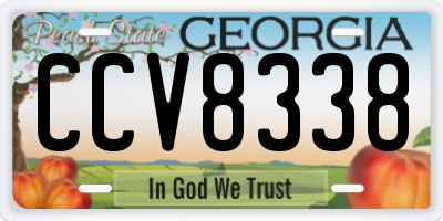 GA license plate CCV8338