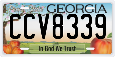 GA license plate CCV8339