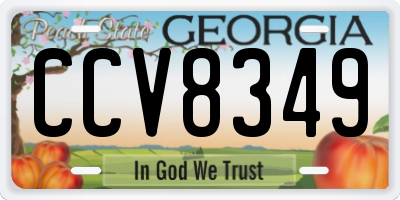 GA license plate CCV8349
