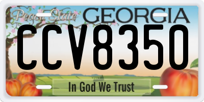 GA license plate CCV8350