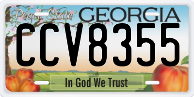 GA license plate CCV8355
