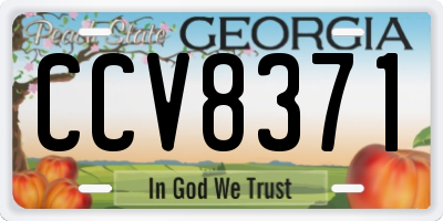 GA license plate CCV8371