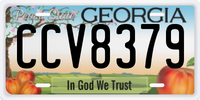GA license plate CCV8379