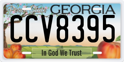 GA license plate CCV8395