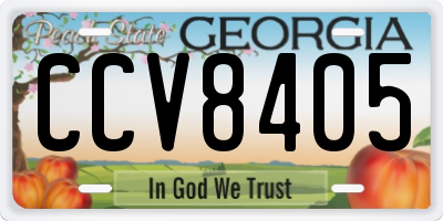 GA license plate CCV8405