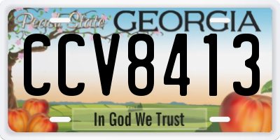 GA license plate CCV8413