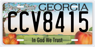 GA license plate CCV8415