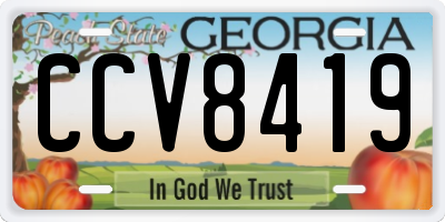 GA license plate CCV8419