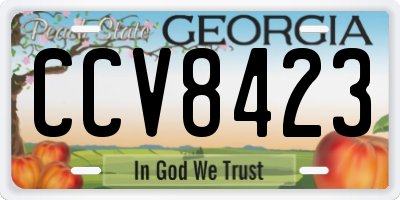 GA license plate CCV8423
