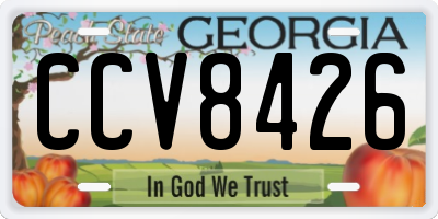 GA license plate CCV8426