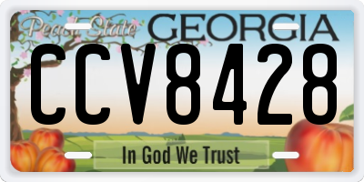 GA license plate CCV8428