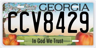 GA license plate CCV8429