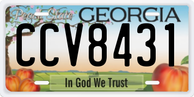 GA license plate CCV8431