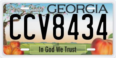 GA license plate CCV8434