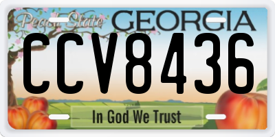 GA license plate CCV8436