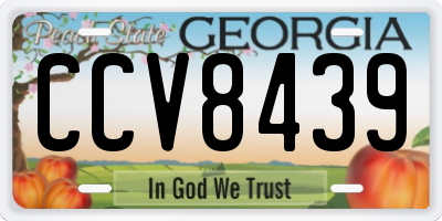 GA license plate CCV8439