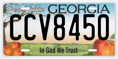 GA license plate CCV8450