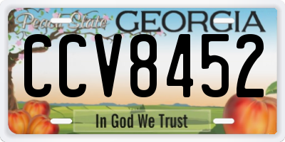 GA license plate CCV8452