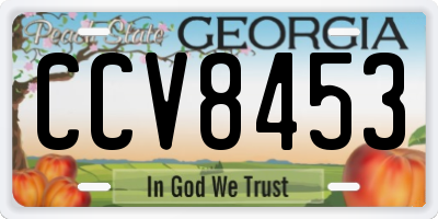 GA license plate CCV8453