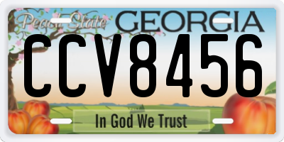 GA license plate CCV8456
