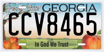 GA license plate CCV8465