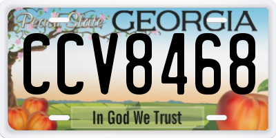 GA license plate CCV8468