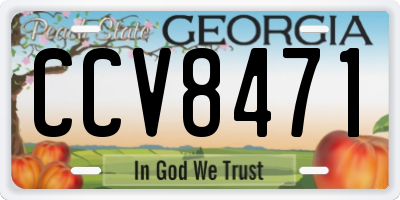 GA license plate CCV8471