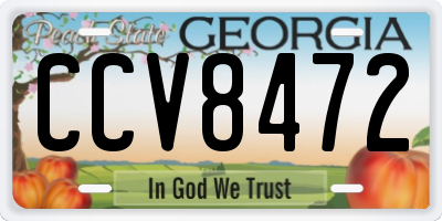 GA license plate CCV8472