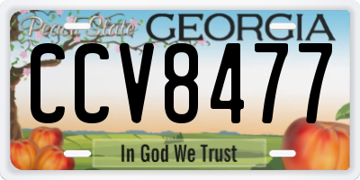 GA license plate CCV8477