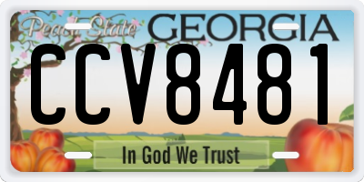 GA license plate CCV8481
