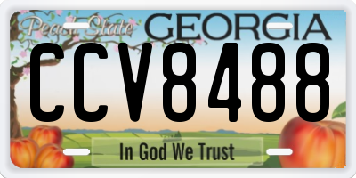 GA license plate CCV8488