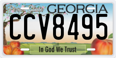 GA license plate CCV8495