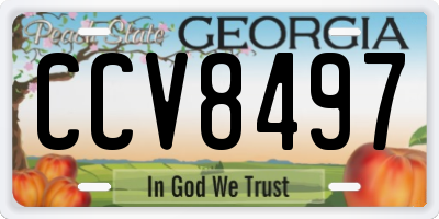 GA license plate CCV8497