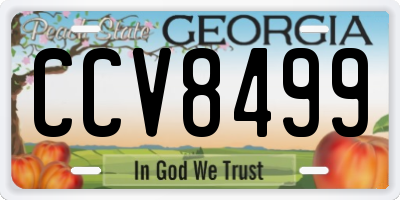 GA license plate CCV8499