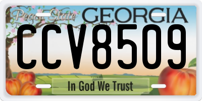 GA license plate CCV8509