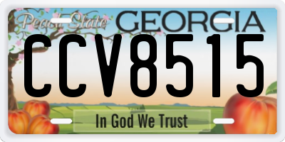 GA license plate CCV8515