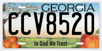 GA license plate CCV8520