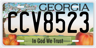 GA license plate CCV8523