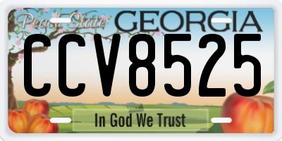 GA license plate CCV8525