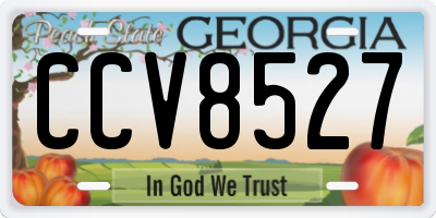 GA license plate CCV8527