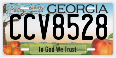 GA license plate CCV8528