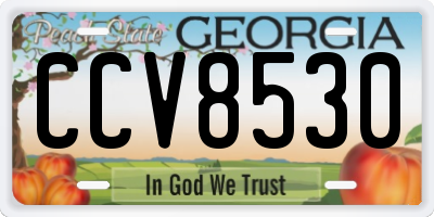 GA license plate CCV8530