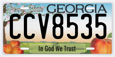 GA license plate CCV8535