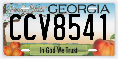 GA license plate CCV8541