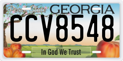 GA license plate CCV8548